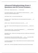 Advanced Pathophysiology Exam 4 Questions And All Correct Answers &period;