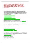 NCLEX NGN 202 ACTUAL EXAM ALL 180 QUESTIONS AND CORRECT DETAILED ANSWERS WITH RATIONALES &lpar;ALREADY GRADED A&plus;&rpar;