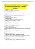 NR509 Advanced Health Assessment Exam 1 QUESTIONS AND ANSWERS  2025