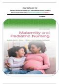 FULL TEST BANK FOR &lowbar; MATERNITY AND PEDIATRIC NURSING FIFTH&comma; NORTH AMERICAN EDITION BY SUSAN RICCI TERRI KYLE SUSAN CARMAN &lpar;2024&rpar; &vert;&vert; 978-1975220419 COMPLETE GUIDE&vert;&vert;GRADE A&plus;                                                                                    