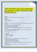 NEHA RS PRACTICE EXAM Questions and Answers LATEST UPDATES 2025 TOP RATED A&plus;