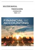 Solution Manual for Financial Accounting 11th Edition Robert Libby&comma; Patricia Libby&comma; Frank Hodge All 13 chapters covered and verified ISBN&colon;9780256199789
