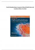Test Bank - Porth Pathophysiology&colon; Concepts of Altered Health States&comma; 2nd Canadian Edition &lpar;Hannon&comma; 2017&rpar;&comma; Chapter 1-61 &vert; All Chapters