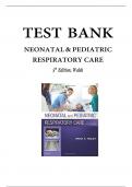 TEST  BANK NEONATAL & PEDIATRIC RESPIRATORY CARE 5th Edition&comma; Walsh
