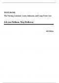 TEST BANK The Nursing Assistant&colon; Acute&comma; Subacute&comma; and Long-Term Care