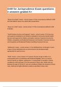 OAR for Jurisprudence Exam questions n answers graded A&plus;