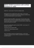 MDOC EXAM 2 questions with verified solutions A&plus; rated