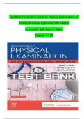 Test Bank For Seidel-s Guide to Physical Examination An Interprofessional Approach 10th Edition by Jane W&period; Ball&comma; Joyce E&period; Dains Chapter 1-26-latest update