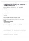 CADC EXAM &lpar;2016 IL&rpar; Terms Questions And Answers Graded A&plus;&period;