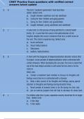 CMHT Practice Exam questions with verified correct answers latest update 
