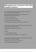 PMH practice test 1 questions with 100&percnt; complete solutions