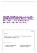 POWER ENGINEERING 2A2 - PART 1 &lpar;THERMODYNAMICS&comma; METALLURGY&comma; WELDING&rpar; &vert; 300 QUESTIONS &vert; WITH ACTUAL SOLUTIONS&excl;&excl; 