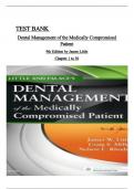 TEST BANK Little and Falace's Dental Management of the Medically Compromised Patient 9th Edition by James Little |COMPLETE GUIDE ALL 30 CHAPTERS COVERED ISBN:9780323443951