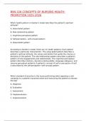 BSN 226 CONCEPTS OF NURSING HEALTH PROMOTION 2025-2026