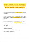 ALABAMA BOARD OF FUNERAL SERVICE STATE LAW EXAM QUESTIONS WITH 100&percnt; CORRECT VERIFIED ANSWERS LATEST UPDATE 2025
