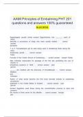 AAMI Principles of Embalming PHT 201 questions and answers 100