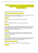 FNP 654 Family Primary Care I Exam &lpar;Latest 2025-2026 Update&rpar; final exam Questions with 100&percnt; verified Answers Graded A&plus;