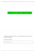 A-LEVEL MATHEMATICS STATISTICS DEFINITIONS &lpar;EDEXCEL&rpar; QUESTIONS WITH COMPLETE ANSWERS