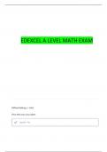 A-LEVEL MATHEMATICS EDEXCEL QUESTIONS WITH COMPLETE ANSWERS