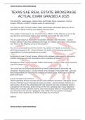 TEXAS SAE REAL ESTATE BROKERAGE ACTUAL EXAM GRADED A 2025