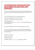 ATI RESPIRATORY EXAM QUESTIONS WITH COMPLETE SOLUTION&period;&period;100&percnt; PASS&vert;&vert;2025
