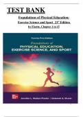 Test Bank - Foundations of Physical Education&colon; Exercise Science and Sport 21st Edition by Deborah Wuest and Walton-Fisette&comma; All 15 Chapters Covered&comma; Verified Latest Edition