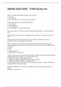 SNOW 2024-2025 - ITSM Study set Questions and Answers
