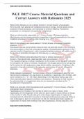 WGU D027 Course Material Questions and Correct Answers with Rationales 2025