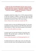 NURS 676 ADVANCED PHARMACOLOGY FINAL EXAM LATEST 2024-2025 ACTUAL EXAM WITH COMPLETE REAL QUESTIONS AND CORRECT VERIFIED ANSWERS &lpar;A NEW UPDATED VERSION&rpar; &vert;ALREADY GRADED A&plus; NURS 676 FINAL EXAM