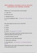 NBCE GENERAL ANATOMY &lpar;ACTUAL 2025&sol;2026&rpar;  QUESTIONS AND VERIFIED ANSWERS