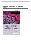 TEST BANK-  ESSENTIALS OF ORAL HISTOLOGY AND EMBRYOLOGY 5TH ED by CHIEGO