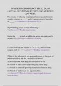 PSYCHOPHARMACOLOGY FINAL EXAM  &lpar;ACTUAL 2025&sol;2026&rpar; QUESTIONS AND VERIFIED  ANSWERS&period;
