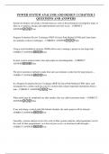 POWER SYSTEM ANALYSIS AND DESIGN 1 CHAPTER 3 QUESTIONS AND ANSWERS