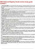 EMT National Registry Vocab review study guide verified &plus;