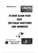 STA1501 EXAM PACK 2025  &lbrace;DETAILED QUESTIONS AND ANSWERS&rcub;