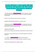 Nursing 1600 Exam 1 Latest Update 2025-2026 Actual Exam 200 Questions with 100&percnt; Verified Correct Answers Guaranteed A&plus; Verified by Professor