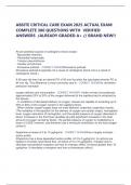ABSITE CRITICAL CARE EXAM 2025 ACTUAL EXAM COMPLETE 300 QUESTIONS WITH  VERIFIED ANSWERS  &sol;ALREADY GRADED A&plus; &sol;&sol; BRAND NEW&excl;&excl;