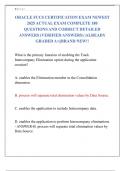 ORACLE FCCS CERTIFICATION EXAM NEWEST  2025 ACTUAL EXAM COMPLETE 180  QUESTIONS AND CORRECT DETAILED  ANSWERS &lpar;VERIFIED ANSWERS&rpar; &vert;ALREADY  GRADED A&plus;&vert;&vert;BRAND NEW&excl;&excl;