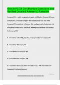 Oracle FCCS Certification Questions and  Verified Detailed Answers &vert; Rated A&plus;