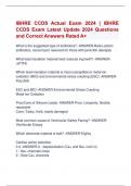 IBHRE CCDS Actual Exam 2024 &vert; IBHRE  CCDS Exam Latest Update 2024 Questions  and Correct Answers Rated A&plus;