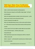 PADI Open Water Diver Certification Exam Questions and Correct Answers
