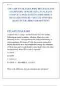 CPC AAPC FINAL EXAM&comma; PRACTICE EXAM AND  STUDYGUIDE NEWEST 2025 ACTUAL EXAM  COMPLETE 400 QUESTIONS AND CORRECT  DETAILED ANSWERS &lpar;VERIFIED ANSWERS&rpar; &vert;ALREADY GRADED A&plus;&vert;&vert;BRAND NEW&excl;&excl;