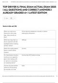 TOP DRIVER IL FINAL EXAM ACTUAL EXAM 2025 &vert; ALL QUESTIONS AND CORRECT ANSWERS &vert; ALREADY GRADED A&plus; &vert; LATEST EDITION
