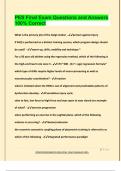 PES Final Exam Questions and Answers  100&percnt; Correct