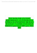 Test Bank for Anatomy & Physiology&colon; An Integrative Approach 4th Edition by Michael McKinley&comma; Valerie Dean O&rsquo;Loughlin & Theresa Bidle &ndash; Updated 2025&sol;2026 Comprehensive A&P Exam Resource