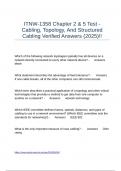 ITNW-1358 Chapter 2 & 5 Test - Cabling&comma; Topology&comma; And Structured Cabling Verified Answers &lpar;2025&rpar;&excl;&excl;