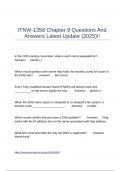 ITNW-1358 Chapter 9 Questions And Answers Latest Update &lpar;2025&rpar;&excl;&excl;