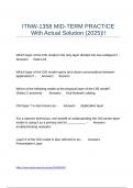 ITNW-1358 MID-TERM PRACTICE With Actual Solution &lpar;2025&rpar;&excl;&excl;