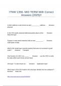 ITNW 1358- MID TERM With Correct Answers &lpar;2025&rpar;&excl;&excl;