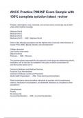 ANCC Practice PMHNP Exam Sample with 100&percnt; complete solution latest  review